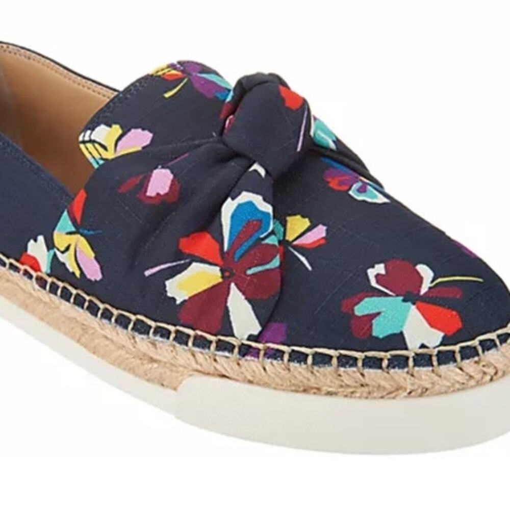 NIB Vince Camuto Tratida Canvas Slip On Espadrilles Women's Size 9 M Navy Floral - Picture 5 of 10
